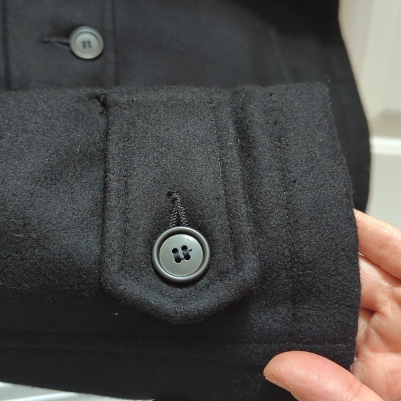 Weatherproof Classic Wool Blend Pea Coat Quilted Liner Black Men's M - Picture 9 of 15